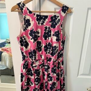 Boden Vintage Bow Floral Midi Dress - Tall